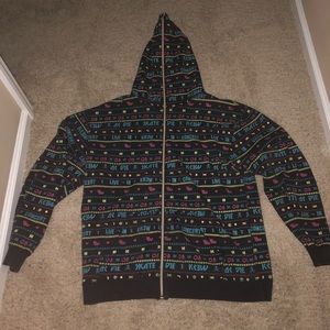 KR3W TK TOO LIVE FULL ZIP ALL OVER PRINT HOODIE